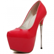 Cheap Fashion Round Closed Toe Platform Stiletto S