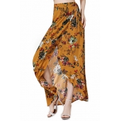 Cotton Print A Line Ankle Length Skirts