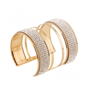 Fashion Rhinestone Decorative Gold Metal Bracelet(