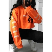 Fashion orange Printed coat
