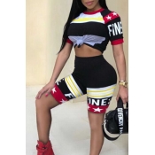 LovelyStylish Round Neck Letters Printed Red Twill