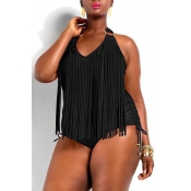 Lovely Polyester Padded Solid One Pieces