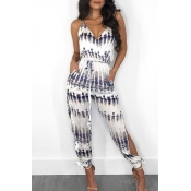 Lovely Casual Printed Hollow-out White Loos Pants