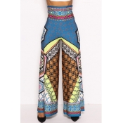 Lovely Ethnic Style Totem Printed Yellow Pants