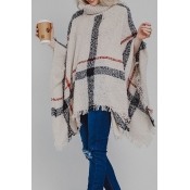 Lovely Fashion Tassel Loose Beige Sweaters
