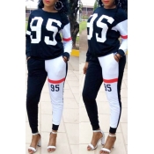 Lovely Sportswear Patchwork Black Twilled Satin Tw