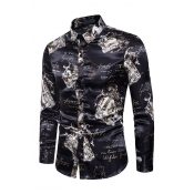 Lovely Casual Printed Black Cotton Shirt