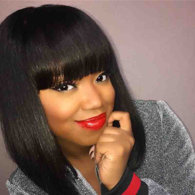 Lovely Trendy Short Bobs Black Wigs