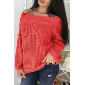 Lovely Sweet Dew Shoulder Long Sleeves Watermelon 