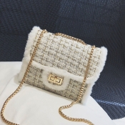 Lovely Casual Patchwork White Messenger