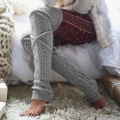 Lovely Sweet Knee-high Light Grey Socks