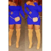 Lovely Casual Long Sleeves Royalblue Blending Mini