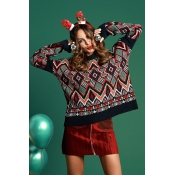 Lovely Vintage Geometric Pattern Navy Blue Blendin