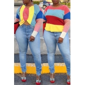 Lovely Personality Multicolor Patchwork Blending S