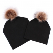 Lovely Casual Winter Black Hats(Parent-child Cap)