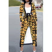 Lovely Casual Printed Knitting Two-piece Pants Set