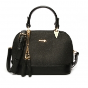 Lovely Trendy Patchwork Black Crossbody Bag