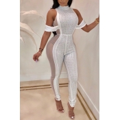 Lovely Sexy See-through Skinny White One-piece Jum