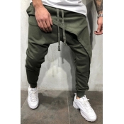 Lovely Casual Drawstring Harlan Army Green Cotton 