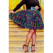 Lovely Sweet Printed Knee Length A Line Skirts