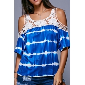 Lovely Casual O Neck Off The Shoulder Hollow-out B
