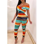 Lovely Trendy Color-lump Multicolor One-piece Jump