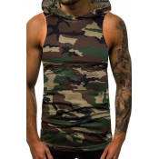 Lovely Casual Camouflage Printed Army Green Vest