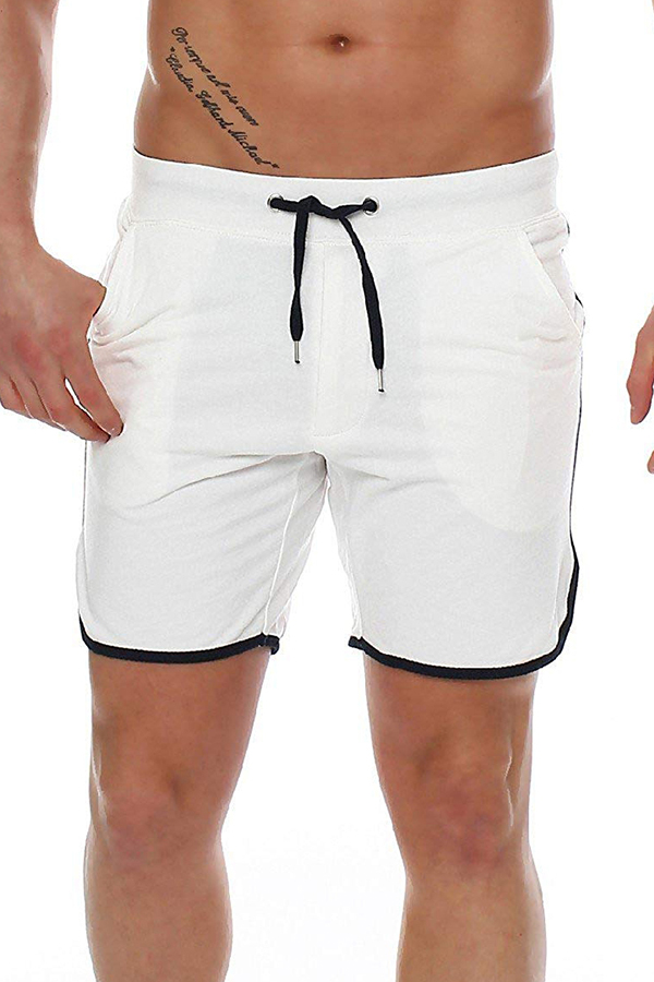 Lovely Casual Mid Waist White Short