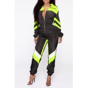 Lovely Casual Patchwork Black One-piece Jumpsuit