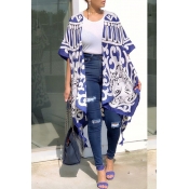 Lovely Casual Printed Multicolor Coat
