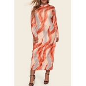 Lovely Casual Half A Turtleneck Printed Multicolor