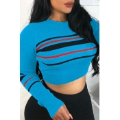 Lovely Leisure Striped Blue T-shirt