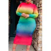 Lovely Casual Half A Turtleneck Multicolor Mid Cal