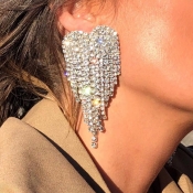 Lovely Trendy Tassel Design Silver Alloy Earring