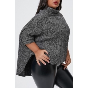 Lovely Casual Loose Black Plus Size Hoodie