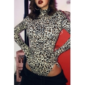 Lovely Casual Leopard Printed Bodysuit
