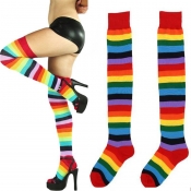 Lovely Sweet Striped Multicolor Bodystocking