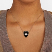 Lovely Casual Black Alloy Necklace