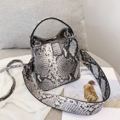 Lovely Trendy Snakeskin Printed Messenger Bag