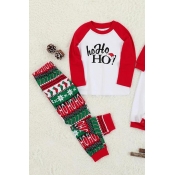 Lovely Family Printed White Two-piece Pants Set