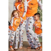 Lovely Halloween Printed Yellow Mother Two-piece P