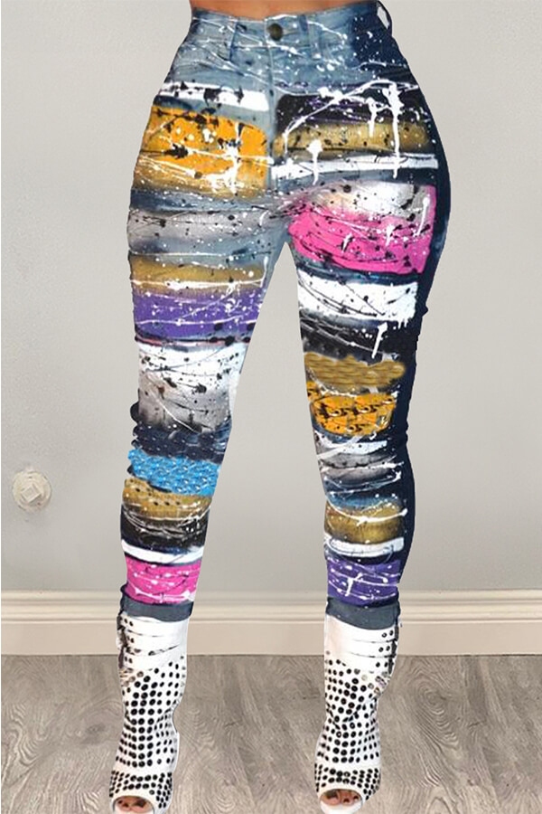LW BASICS Trendy Printed Multicolor Pants