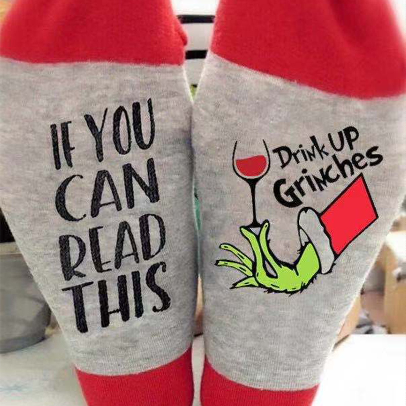 Lovely Christmas Day Letter Red Socks