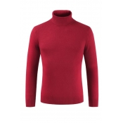 Lovely Chic Turtleneck Red Sweater