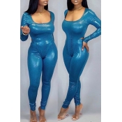 Lovely Trendy Skinny Blue One-piece Jumpsuit