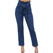 Lovely Casual Skinny Royal Blue Jeans