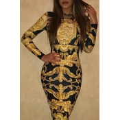 Lovely Casual Backless Black Knee Length Dress