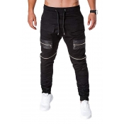 Lovely Casual Lace-up Black Pants