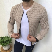 Lovely Casual Basic Khaki Jacket