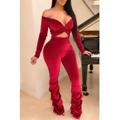 Lovely Chic Hollow-out Red One-piece Jumpsuit